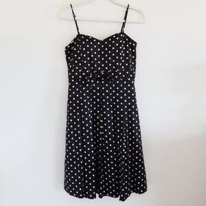 Vintage Forever 21 Black Polka Dot Dress Medium